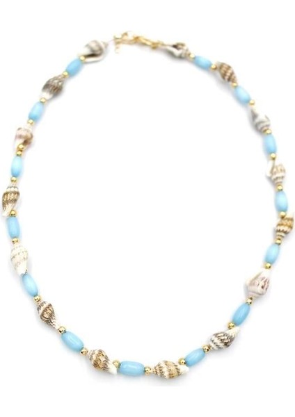 Deniz Kabuğu Kolye - Turkuaz