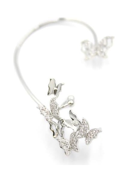 Kelebek Kıkırdak Küpe - Gümüş