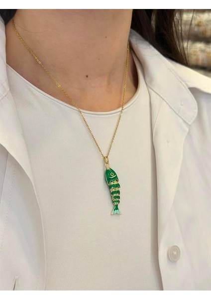 Balık Kolye - Yeşil