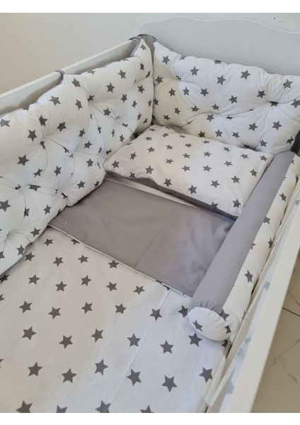70X120 Beşik Kenar Koruma - 40CM Yükseklik - %100 Pamuk Kumaş - Antialerjik - Yıkanabilir modelleri