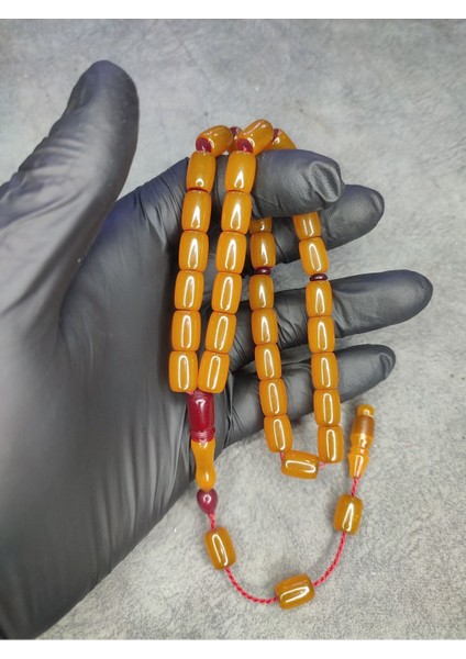 Sistemli Usta Işi Üst Düzey Sıkma Kehribar Tesbih fiyatları