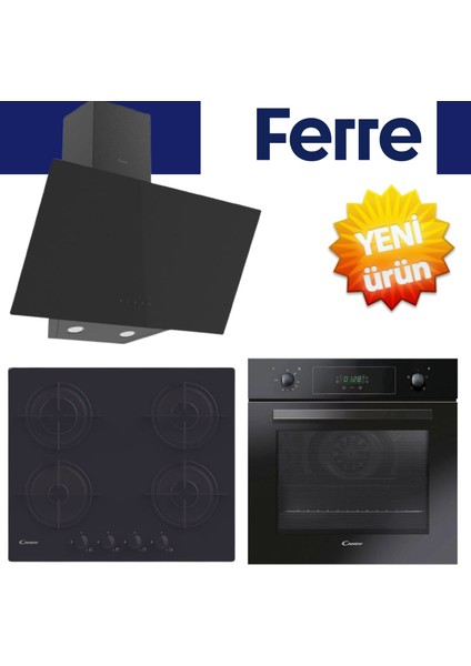 Vivella Ankastre Set ( Hoover-Candy FCP405N/E + CVW6BB + Ferre D077 )