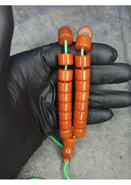 Kesme Büyük Boy Üst Düzey Sıkma Kehribar Tesbih modelleri