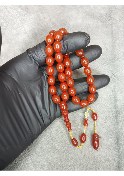 Sistemli Usta Işi Üst Düzey Sıkma Kehribar Tesbih fiyatları