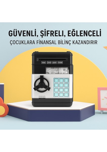 Alytech Şifreli Elektronik Kumbara Kasa – Otomatik Para Girişi & Şifreli Güvenlik