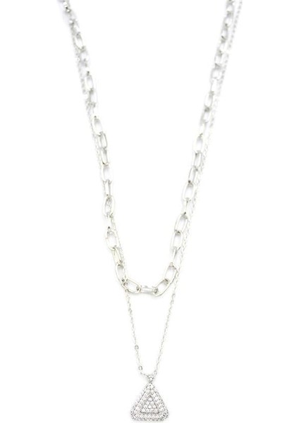 Çoklu Üçgen Kolye - Gümüş fiyatları