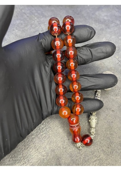 Büyük Boy Özel Tasarım Püskküllü Sıkma Kehribar Tesbih modelleri