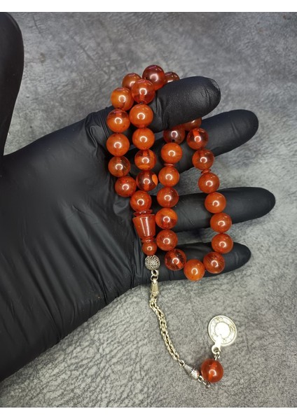 Küre Üst Düzey Hareli Sıkma Kehribar Tesbih fiyatları