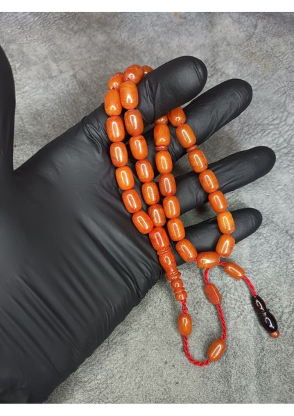 Sistemli Usta Işi Üst Düzey Sıkma Kehribar Tesbih fiyatları