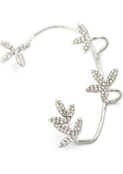 Yaprak Kıkırdak Küpe - Gümüş