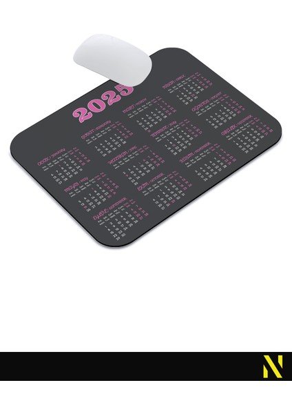 2025 Takvimli Renkli Ergonomik Mouse Pad 23 cm x 19 cm - Kaydırmaz Taban Ev ve Ofis Kullanımı Için Ideal Fare Altlığı Mousepad indirimleri