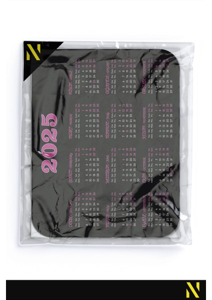 2025 Takvimli Renkli Ergonomik Mouse Pad 23 cm x 19 cm - Kaydırmaz Taban Ev ve Ofis Kullanımı Için Ideal Fare Altlığı Mousepad