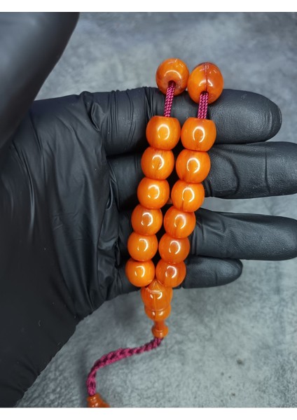 Üst Düzey Usta Işi Hareli Sıkma Kehribar Tesbih modelleri