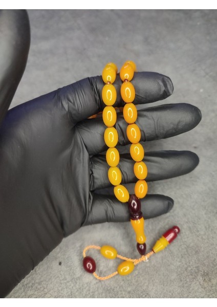 Sistemli Usta Işi Üst Düzey Sıkma Kehribar Tesbih modelleri