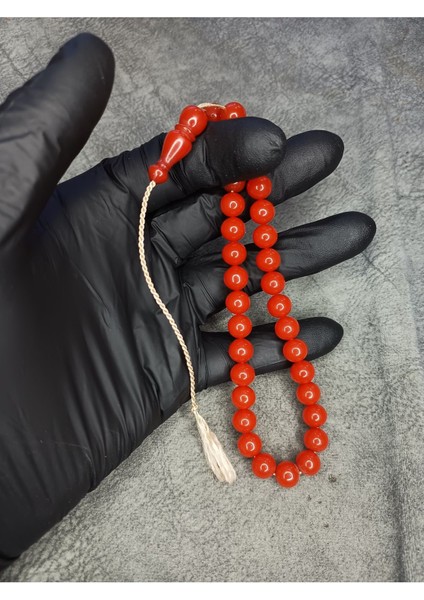 Küre Hareli Üst Düzey Sıkma Kehribar Tesbih