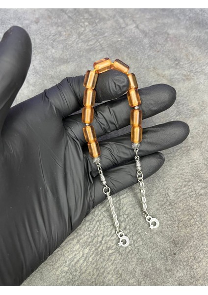 Zaza Sallamalık Üst Düzey Sıkma Kehribar Tesbih