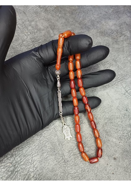 Üst Düzey Hareli Sıkma Kehribar Tesbih