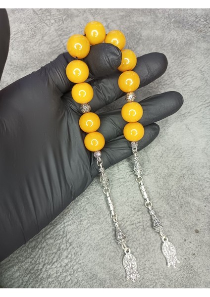 Zaza Sallamalık Üst Düzey Sıkma Kehribar Tesbih