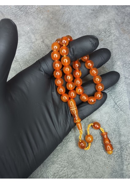 Sistemli Usta Işi Üst Düzey Sıkma Kehribar Tesbih fiyatları