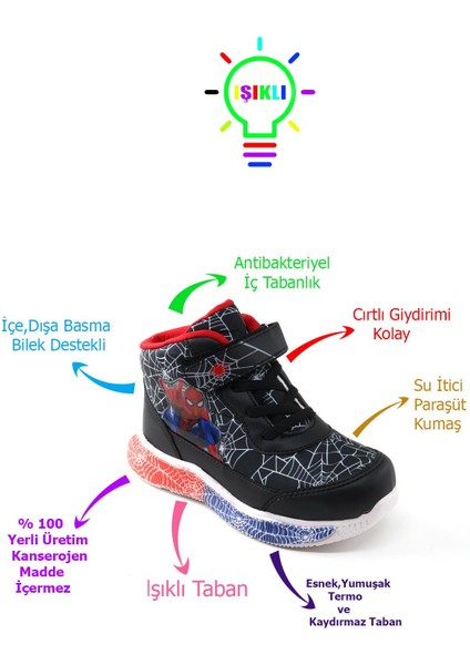 Spidermen Işıklı Günlük Çocuk Botu fiyatları