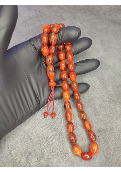 Hareli Üst Düzey Hareli Koleksiyonluk Sıkma Kehribar Tesbih