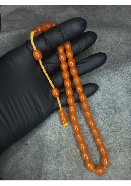 Üst Düzey Sistemli Sıkma Kehribar Tesbih