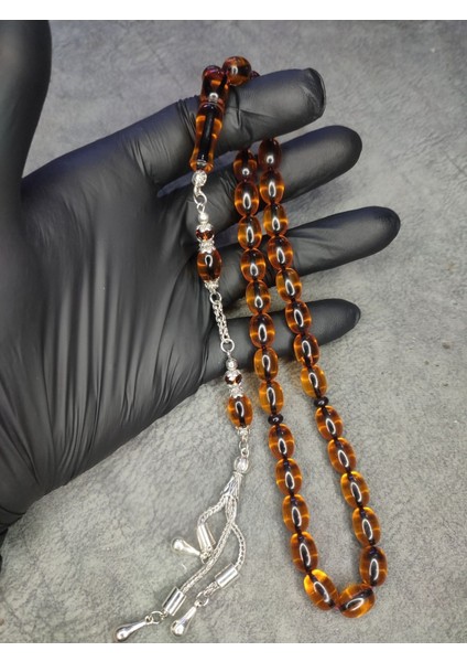 Usta Işi Üst Düzey Sıkma Kehribar Tesbih