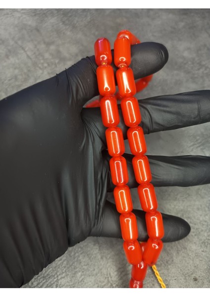 Büyük Boy Üst Düzey Hareli Sıkma Kehribar Tesbih modelleri