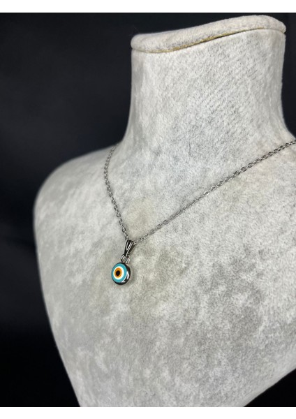 Nazar Boncuğu Küçük Çelik Kolye modelleri
