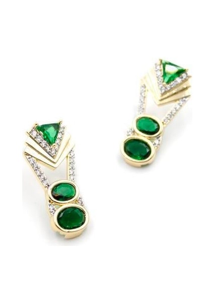 Yeşil Taşlı Küpe - Altın fiyatları