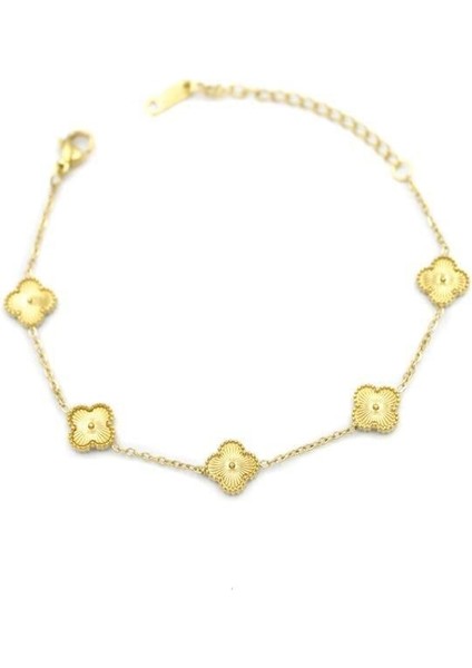 Vc Yonca Bileklik - Altın