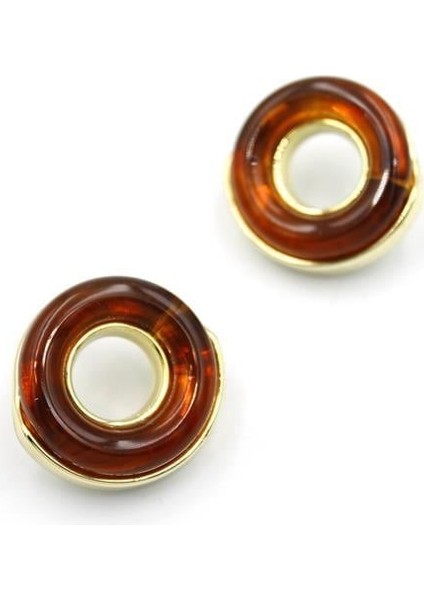 Halka Küpe - Kahverengi