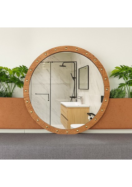 Lucca Yuvarlak Ayna -Ahşap Ayna -Gold Ayna modelleri