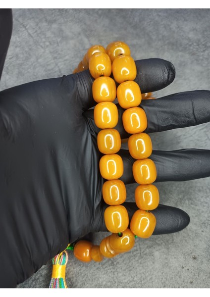 Büyük Boy Üst Düzey Hareli Sıkma Kehribar Tesbih modelleri