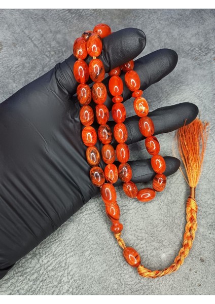 Ip Püsküllü Büyük Boy Üst Düzey Sıkma Kehribar Tesbih fiyatları