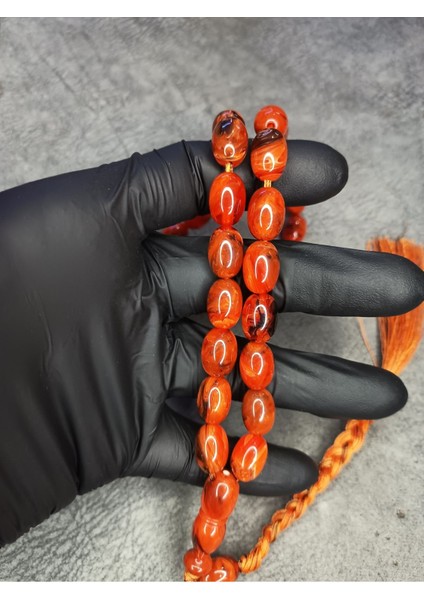 Ip Püsküllü Büyük Boy Üst Düzey Sıkma Kehribar Tesbih modelleri