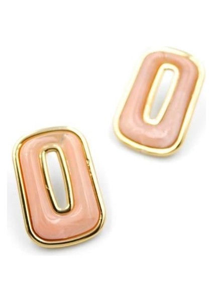 Taşlı Küpe - Pembe