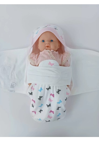 Yenidoğan Ilk Baharın Ceylanı Nakışlı Çıt Çıt Kapama Bebek Kundak Ekru modelleri