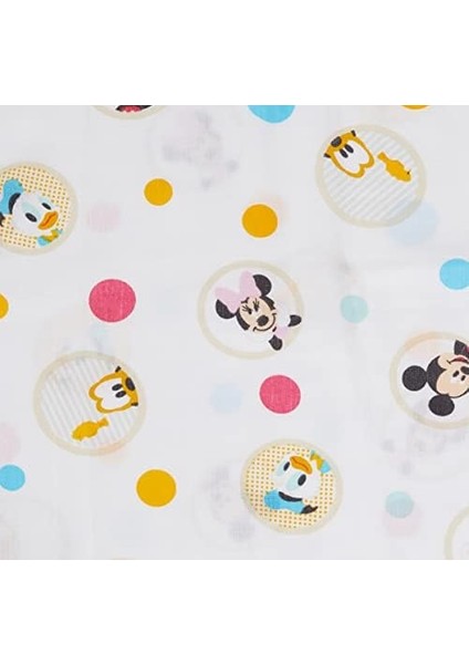 Mickey Lisanslı Karakter BASKILI%100 Pamuk Bebek Müslin Panço, Çok Renkli, 60X120 cm