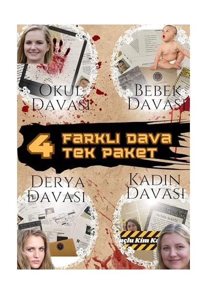 Story Dedektif Oyunu Çözümleme-Suçluyu Bulma-Çözülemeyen Davalar-Katili Bulma-Gizem-4&apos;lü Set modelleri