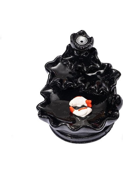 Home Geri Akışlı Mistik Balık Şelale Tütsülük Black Backflow+2 Konik Tütsü Hediyelik/görsel Şölen/duman Akışlı/metidasyon/yoga/ofis/ev/spa Dekorasyon Için