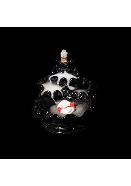 Home Geri Akışlı Mistik Balık Şelale Tütsülük Black Backflow+2 Konik Tütsü Hediyelik/görsel Şölen/duman Akışlı/metidasyon/yoga/ofis/ev/spa Dekorasyon Için