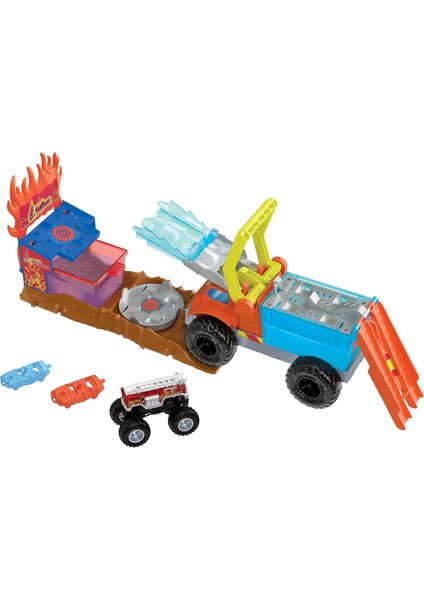 Wheels Monster Trucks Arena Mücadelesi Color Shifters Oyun Seti, Oyuncak