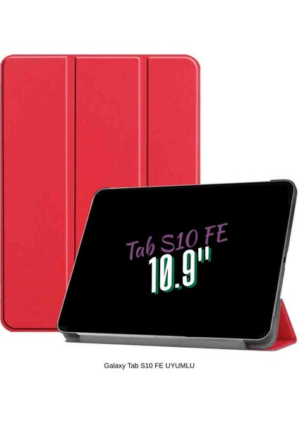 Galaxy Tab S10 Fe Uyumlu 10.9" Katlanabilen Standlı Smart Cover Akıllı Tablet Kılıfı