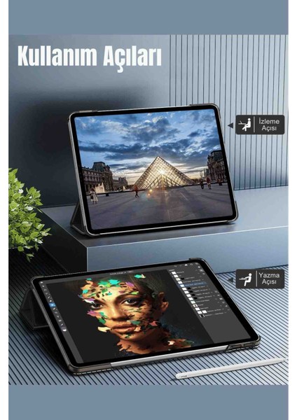Galaxy Tab S10 Fe Uyumlu 10.9" Katlanabilen Standlı Smart Cover Akıllı Tablet Kılıfı indirimleri