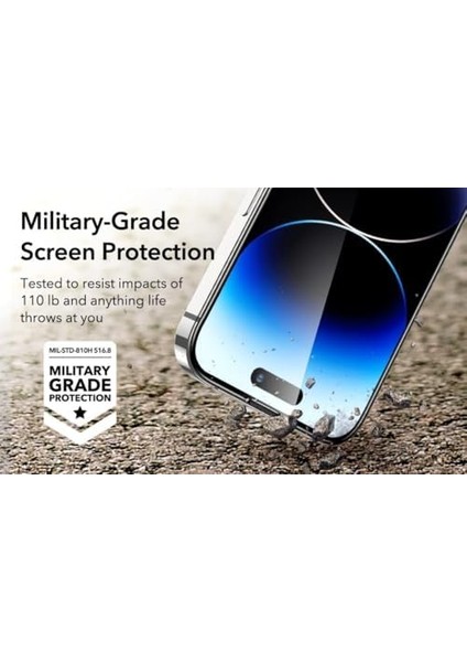 Trend Apple Iphone 14 Pro Için Ekranı Tam Kaplayan Cam 6d Ekran Koruyucu Kırılmaz Cam Full Cover Tam Koruma