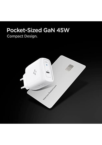 45W Usb-C Adaptör + Örgü Kablo Samsung Pps 2.0 Şarj Isı Düşürücü Gan Hızlı Şarj Aleti ve Super Hızlı Şarj Destekli Kablo Iphone & Android & Ipad & Macbook Type-C PE2015 White - ACH02589