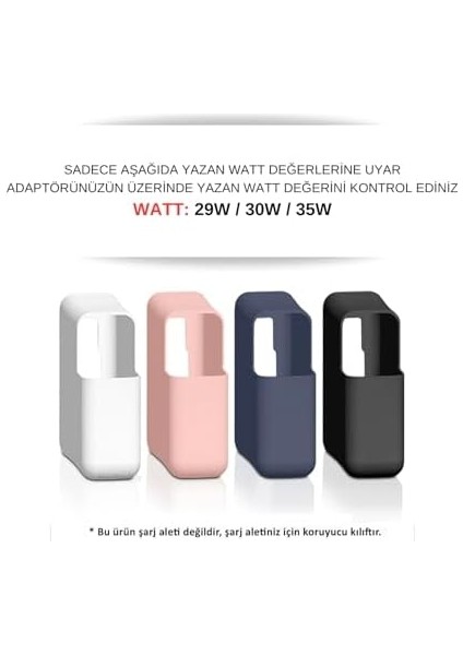 Şarj Aleti Silikon Kılıfı Macbook Air Magsafe Usb-C 29W-30W-35W ile Uyumlu Mavi fiyatları
