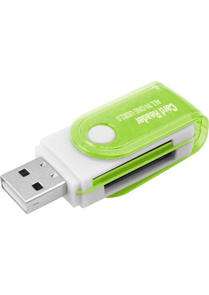 Için USB Sd Kart Okuyucu, Micro Sd Karttan USB Adaptörüne, Kamera Için Ms Duo/micro Ms Kart Okuyucu Hafıza Kartı Okuyucu, Pc/dizüstü Bilgisayar Için Kart Okuyucu Yeşil