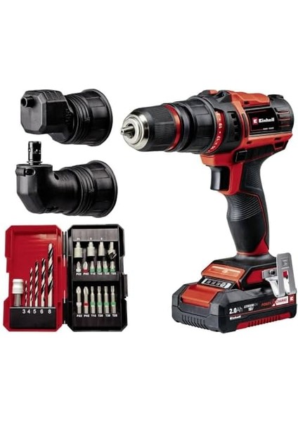 Akülü Vidalama Te-Cd 18/45 3x-Li+22 Power X-Change (18 V, 45 Nm, Açılı Adaptör, Eksantrik Adaptör, 22 Parça Uç Seti, 2,0 Ah Akü, Şarj Cihazı + E-Box) - 4513990 fiyatları